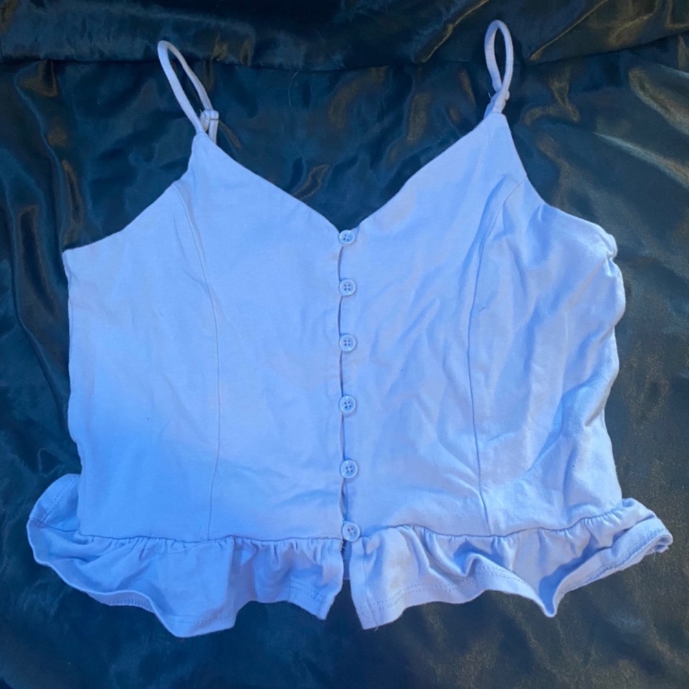 lavender ruffle cami top